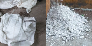 Shredding waste space bags: Before and After